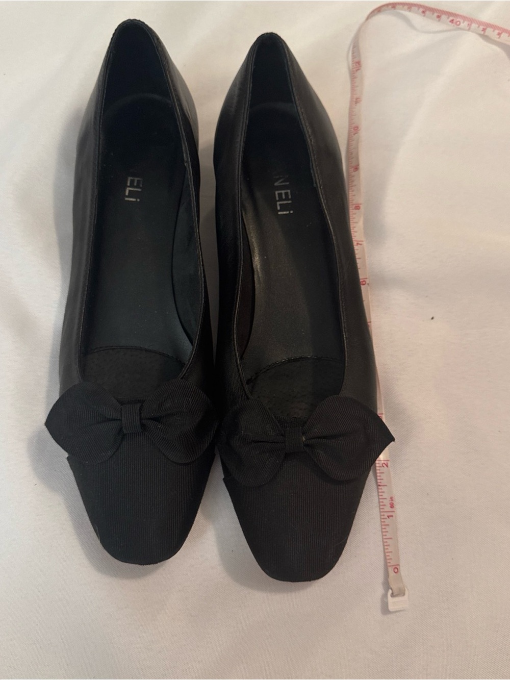 Vaneli Black Bow-Accent Flats